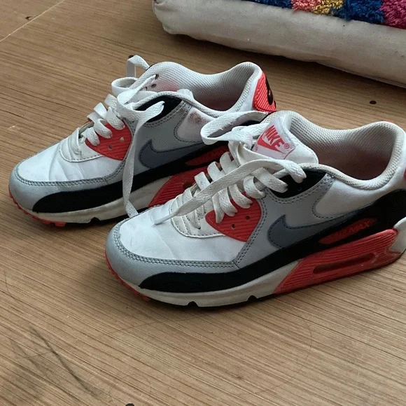 Nike Air Max Sneakers in White, Black, and Red - Picture 1 of 11